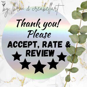 100 Thermal Thank you Stickers 1.57" | Review Stickers